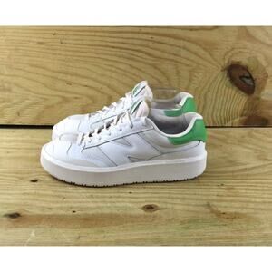New Balance 9.5D White Green Leather The Intelligent Choice CT302